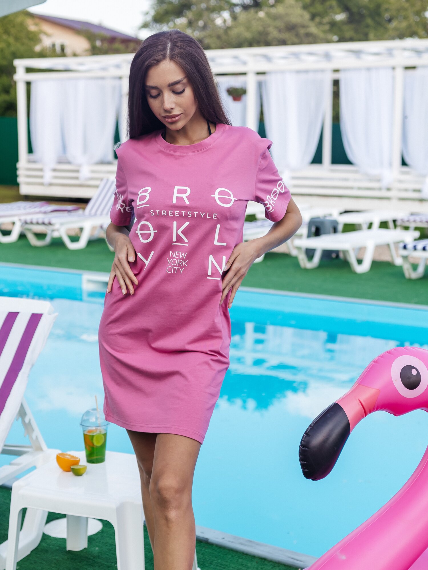 Платье женское туника пляжная летняя одежда больших размеров, размер 48 - фотография № 1
