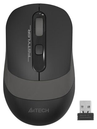 Мышь A4 Fstyler , оптическая, беспроводная, USB, черный и оранжевый - фото №1