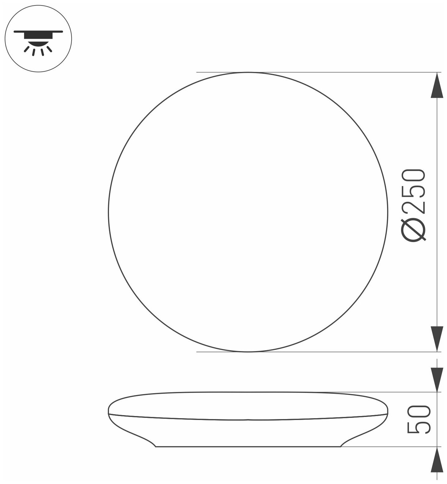 Arlight Светильник CL-FRISBEE-MOTION-R250-12W Warm3000 (WH, 180 deg, 230V) (Arlight, IP54 Пластик) 030161 - фотография № 4