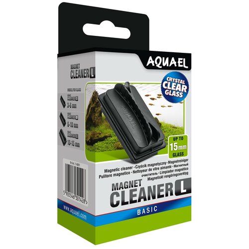 Стеклоочиститель магнитный AQUAEL MAGNET CLEANER L, тонущий, (S = 10 - 15 мм) магнитный очиститель стекла magnetic glass cleaner 5 mm