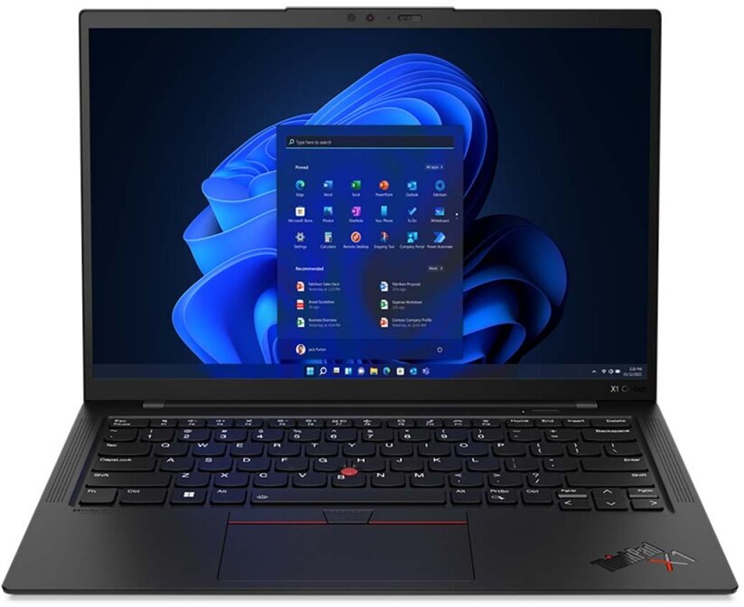 Ноутбук Lenovo ThinkPad X1 Carbon Gen 10 (21CB005URT) 14.0" Core i7 1255U Iris Xe Graphics eligible 16ГБ SSD 512ГБ MS Windows 11