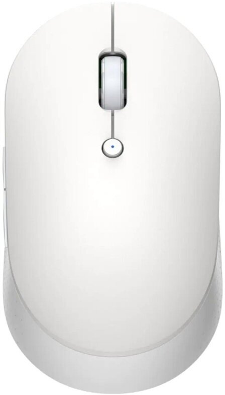Мышь беспроводная XIAOMI Mi Dual Mode Wireless Mouse Silent Edition, 1300 dpi, белая (HLK4040GL)