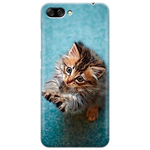 фото Re:pa чехол - накладка artcolor для asus zenfone 4 max zc520kl с принтом "котёнок на голубом"