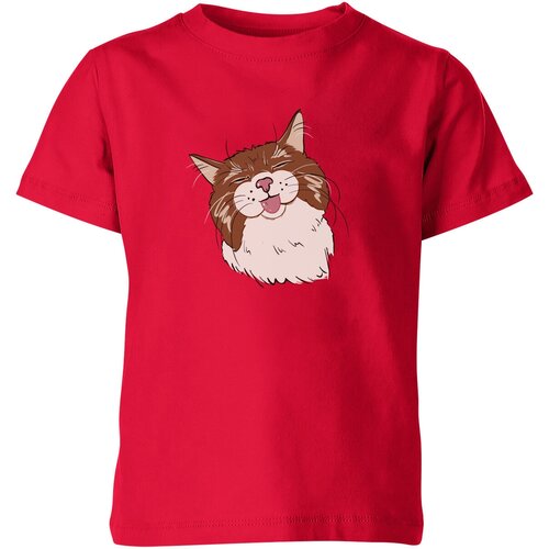 мужская футболка кот с языком 2xl красный Футболка Us Basic, размер 10, красный