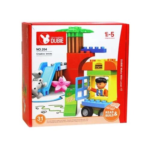 Конструктор Dubie Read & Build 204 Creative Bricks, 31 дет.