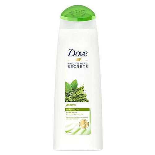 Dove, шампунь, Детокс с Матча и рисовым молоком, 250 мл