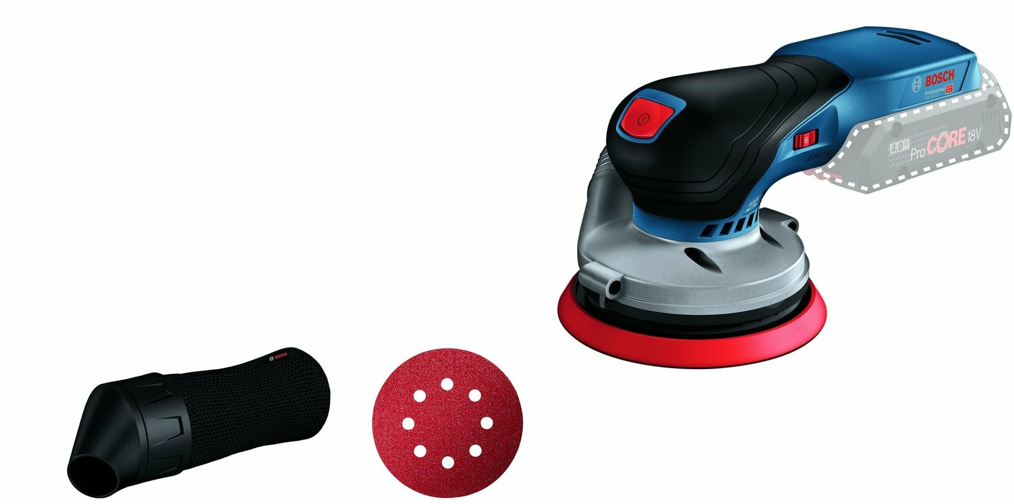 Шлифмашина эксцентриковая аккумуляторная Bosch GEX 18V-125 (0.601.372.201) - фото №13