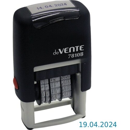 Датер мини автоматический deVENTE 7810B, шрифт 3 мм, месяц цифрами, (аналог Trodat 4810) датер автоматический trodat printy 4727 bank