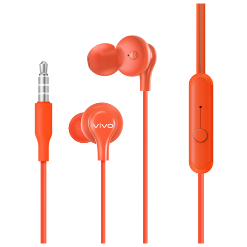 фото Наушники vivo color earphone красный