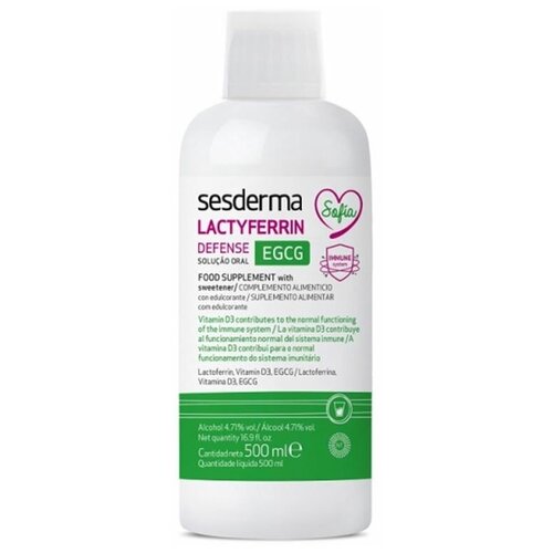 БАД Sesderma Additive Lactyferrin Defense EGCG, БАД питьевой Лактиферрин Дефенс EGCG, 500 мл