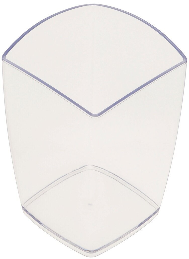 Подставка-стакан СТАММ "Тропик", пластиковая, квадратная, прозрачная (ПС-30873)