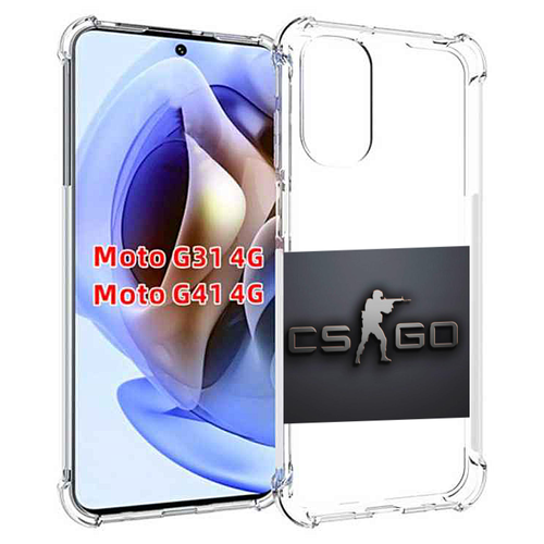 Чехол MyPads CS go логотип мужской для Motorola Moto G31 4G / G41 4G задняя-панель-накладка-бампер