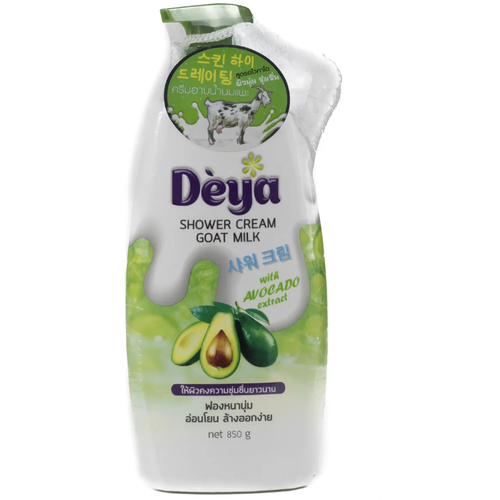 Deya Goat Milk Avocado Крем-гель для душа с козьим молоком и авокадо 765 гр с мочалкой