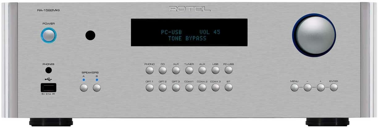 Интегральный стереоусилитель Rotel RA-1592 MKII Silver