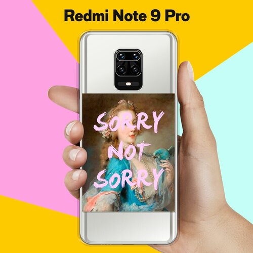 Силиконовый чехол Sorry на Xiaomi Redmi Note 9 Pro черный силиконовый чехол для xiaomi redmi note 9 pro tony style баскетболист с мячом для сяоми редми ноут 9 про