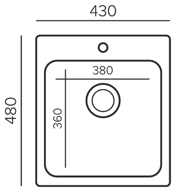 Мойка кухонная Polygran Quartz Bond 430, туман, арт.688162 - фотография № 5