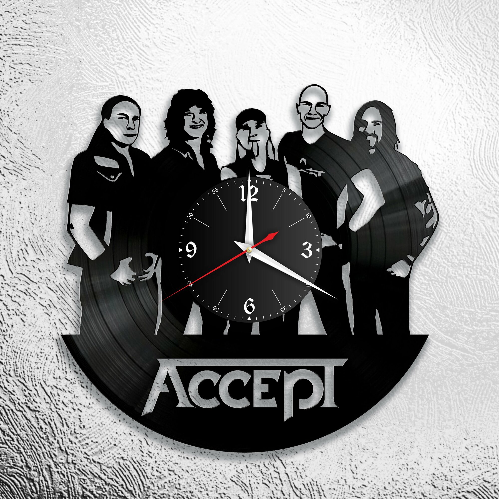 Настенные часы из виниловой пластинки с группой Accept