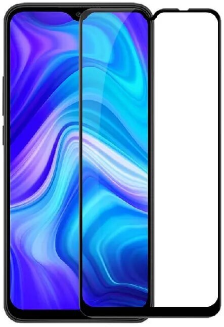 Защитное стекло 3D Tempered Glass для Xiaomi Redmi 9A / 9i / 9C полный клей ( черная рамка )