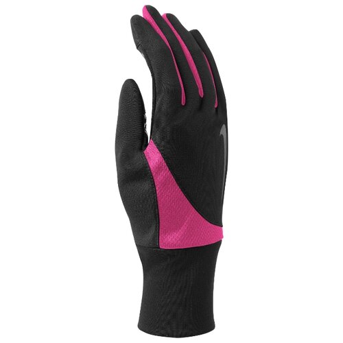 фото Женские перчатки для бега nike women's dri-fit tailwind run gloves m black/hyper pink