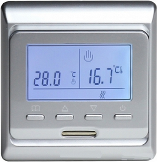 Электрический теплый пол WarmCoin ECO 0,5 м² (нагревательный мат 0,5*1м) + Терморегулятор RTC E51.716 серебро WarmCoin - фотография № 7