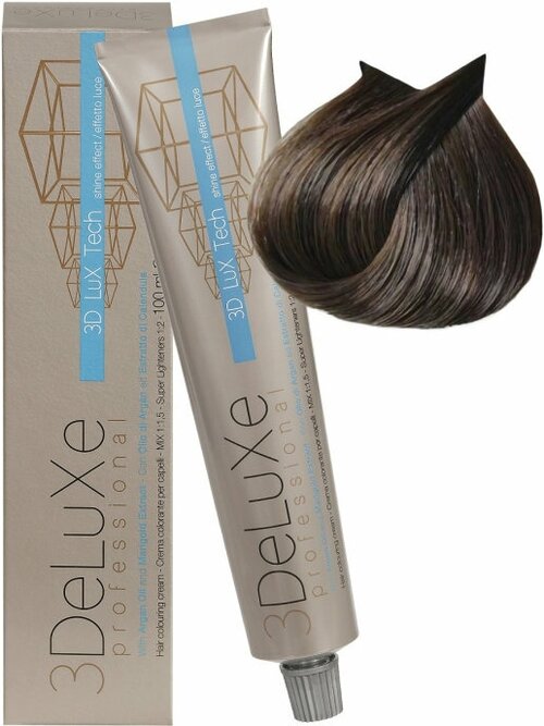 3Deluxe крем-краска для волос 3D Lux Tech, 6.0 темный блондин, 100 мл