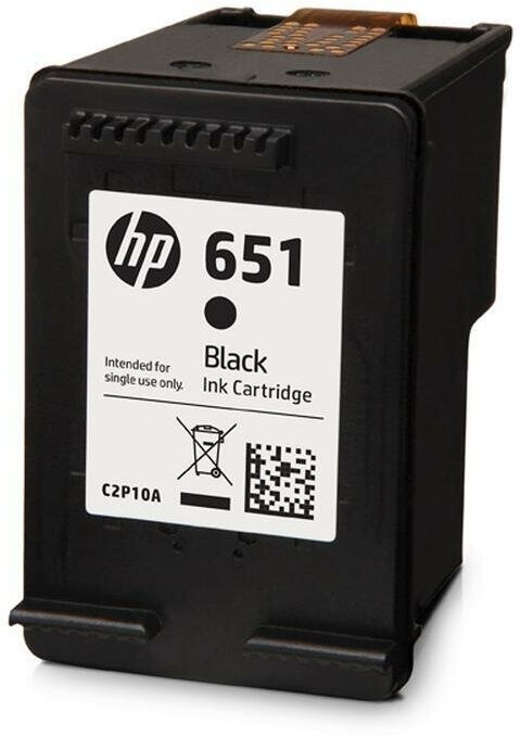 Картридж струйный HP 651 чёрный