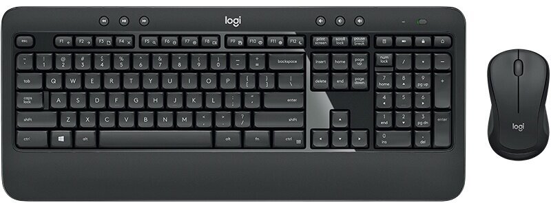 Комплект (клавиатура+мышь) Logitech , USB, беспроводной, черный [920-008686] - фото №9