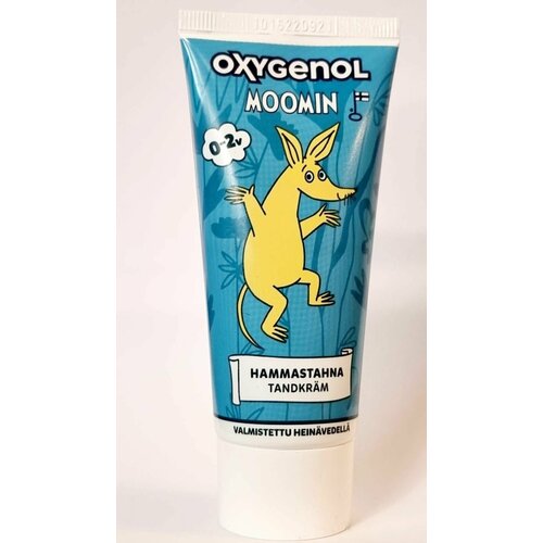 Детская зубная паста Moomin 0-2 лет OXYGENOL с фторидом ксилита 50 мл (1 шт.) (Из Финляндии)