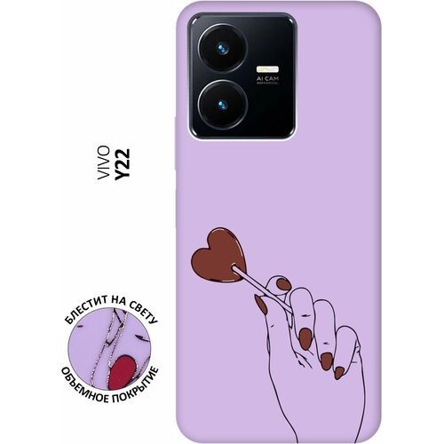 Силиконовый чехол на Vivo Y22, Виво У22 Silky Touch Premium с принтом Heartbreaker сиреневый силиконовый чехол на vivo y22 виво у22 silky touch premium сиреневый