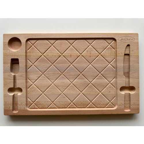 Доска сервировочная для стейков с прорезями БУК, 50*30*2,5 см