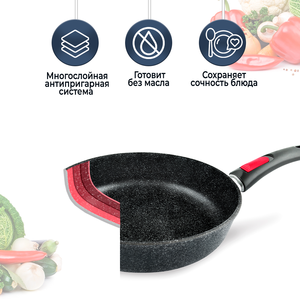 Сковорода Нева Металл Посуда Tesoro Blue, 28 см - фото №19