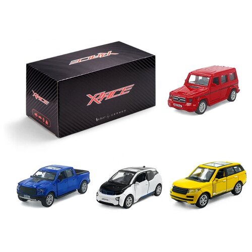 фото Детский игровой набор металлических машинок serinity toys, белый