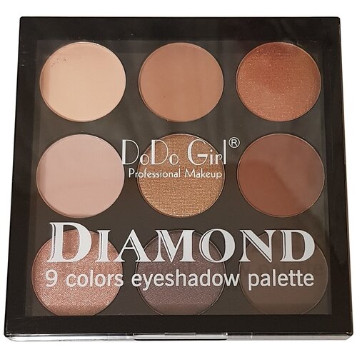 Палетка теней для глаз DoDo Girl Diamond Eyeshadow Palette, 9 оттенков, набор 02 палетка теней для глаз dodo girl 18 colors eyeshadow palette 18 оттенков набор 01