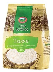 Село Зелёное Творог с сохраненной структурой зерна 5%, 500 г