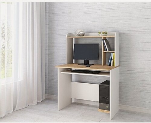 Изображение товара Стол компьютерный Тэкс Грета-2 белый/дуб крафт золотой