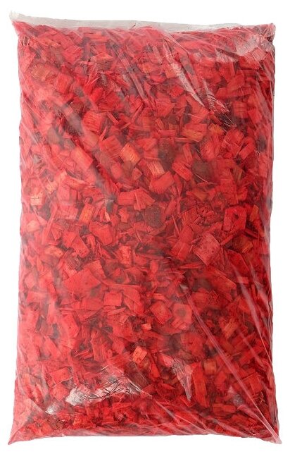 фото Щепа декоративная красная 50 л