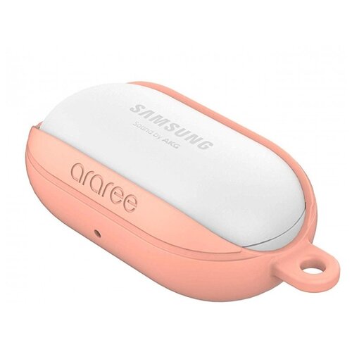фото Силиконовый чехол araree bean для galaxy bud/buds+, нежно-розовый (flamingo)