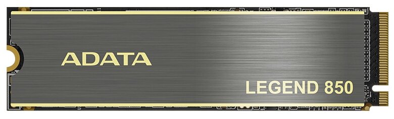 Твердотельный накопитель SSD ADATA LEGEND 850, 512GB, M.2(22x80mm), NVMe 1.4, PCIe 4.0 x4, 3D NAND, R/W 5000/2700MB/s, IOPs 380 000/530 000, TBW 500, DWPD 0.54, with t Heat Sink