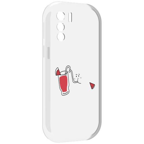Чехол MyPads арбузный-напиток для UleFone Note 13P задняя-панель-накладка-бампер