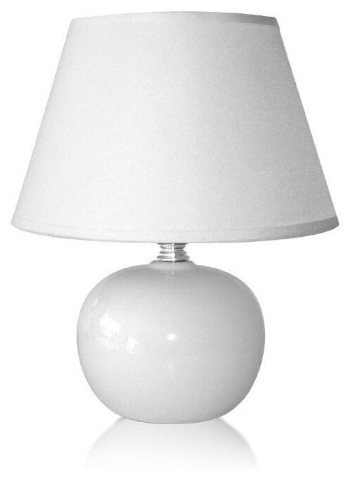 Настольная лампа с выключателем AT 09360 цоколь Е14 (белая, керамика, глянец)