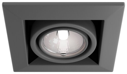 Светильник MAYTONI Metal Modern DL008-2-01-S, GU10, 50 Вт, цвет арматуры: черный, цвет плафона: серый