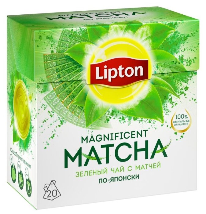 Чай зеленый Lipton Magnificent Matcha по-японски в пирамидках