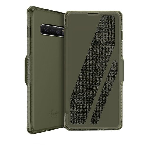 фото Чехол-книжка itskins spectrum folio для samsung galaxy s10+ хаки (sgsr-spcfl-kaki)