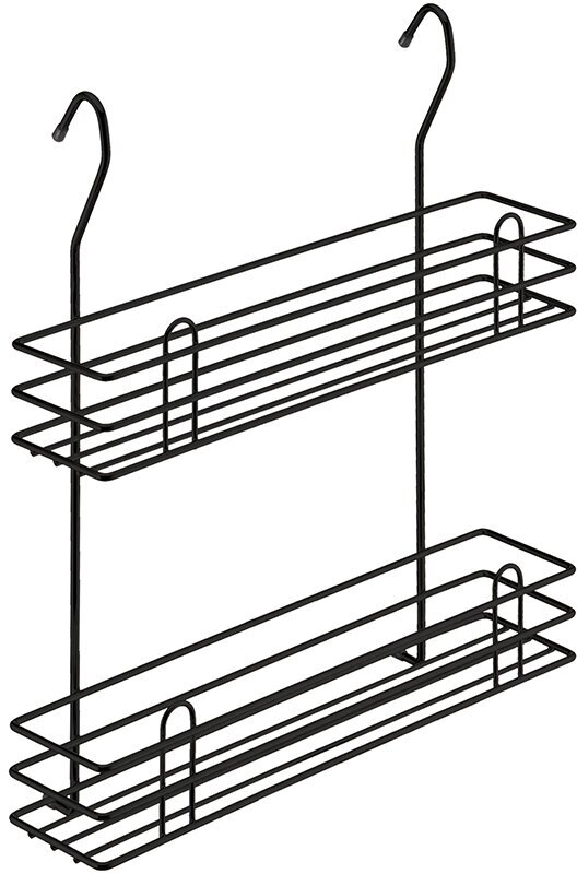 Полка для специй двухъярусная тип-2, черный матовый