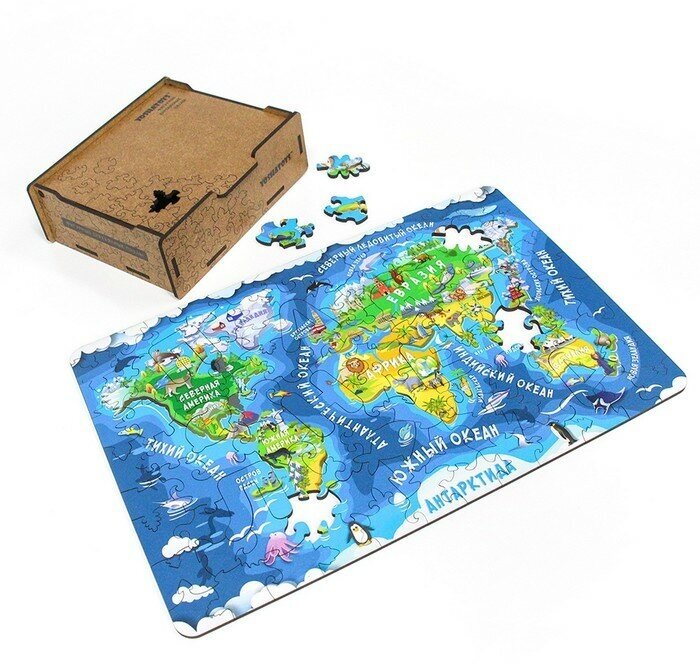 YOSHATOYS Пазл «Карта мира» премиум