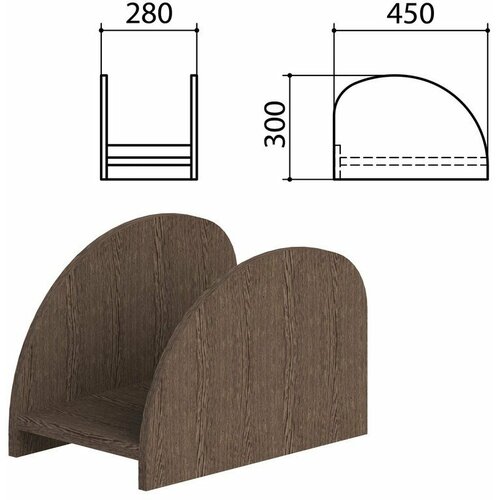 мобильная подставка под системный блок венге Подставка под системный блок Канц, цвет венге, ПК01.16