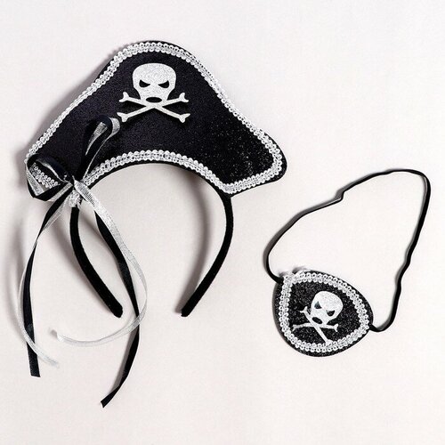 Карнавальный набор «Пират», 2 предмета: ободок, повязка на глаз комплект карнав пират 4 предмета g
