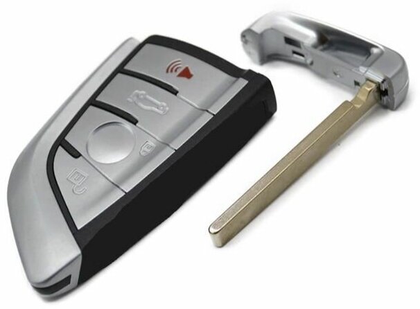 Корпус ключа зажигания с 4 серыми кнопками для BMW X1 X3 X4 X5 X6 F15 F16 F48