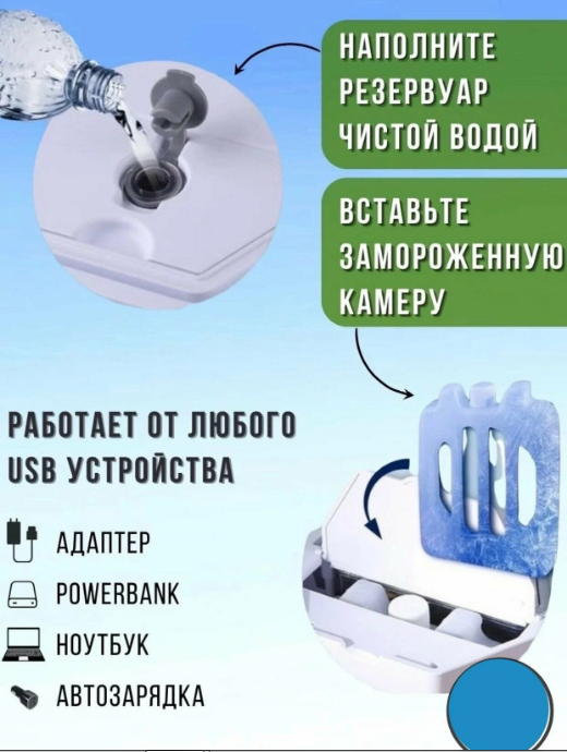 Мини вентилятор ARCTIC COOL Ultra-Pro/Мини вентилятор/Мини кондиционер - фотография № 5