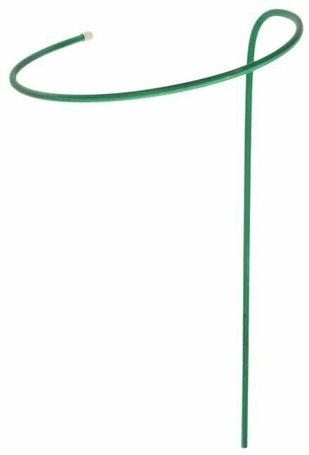 Кустодержатель для цветов диаметр 40 см высота80 см ножка диаметр 1 см металл зелёный
